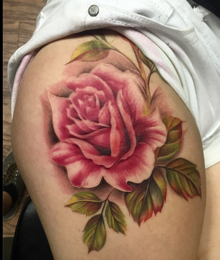 Tattoos - Vintage Rose Tattoo - 114684